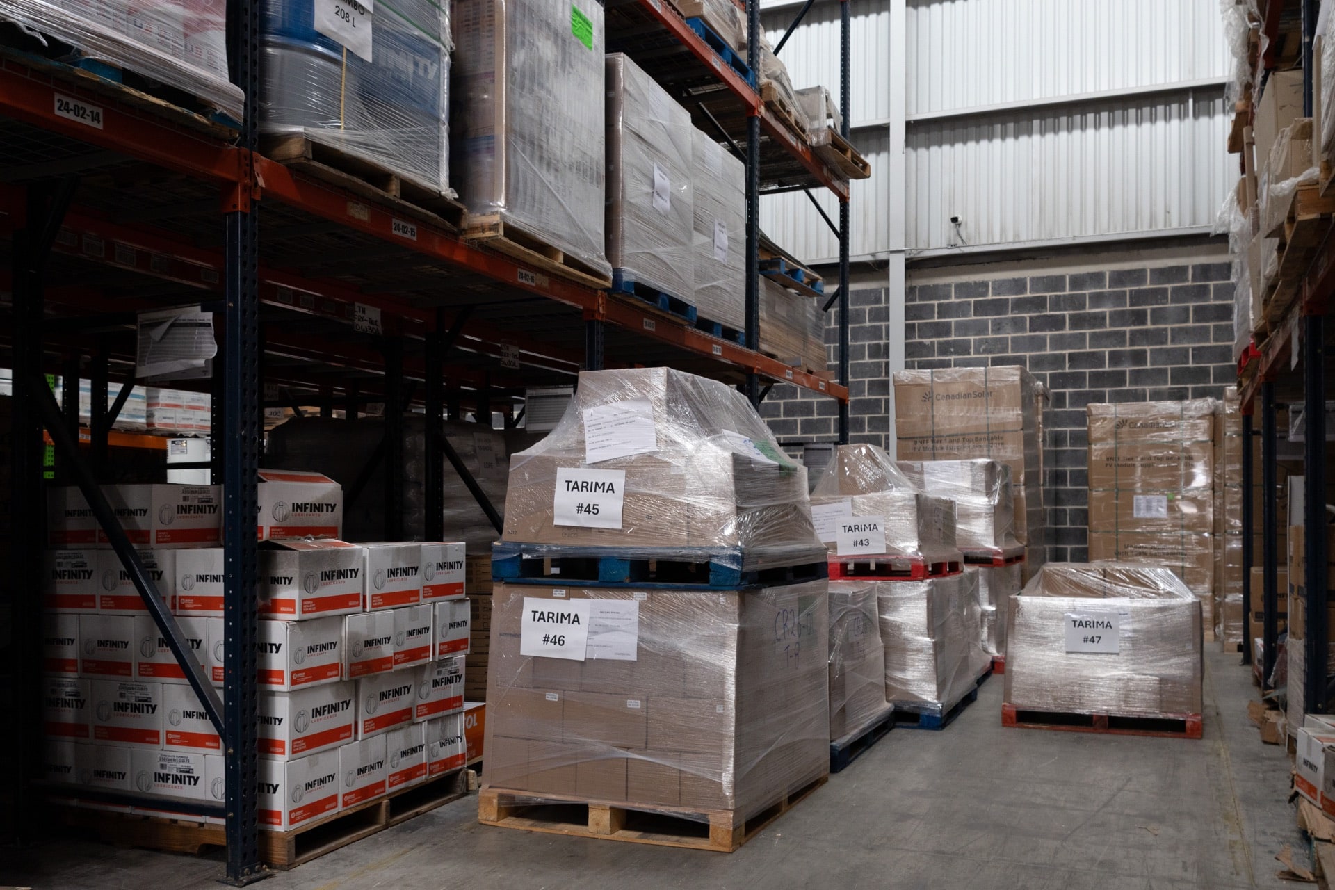 Empaque del shipment en caja master